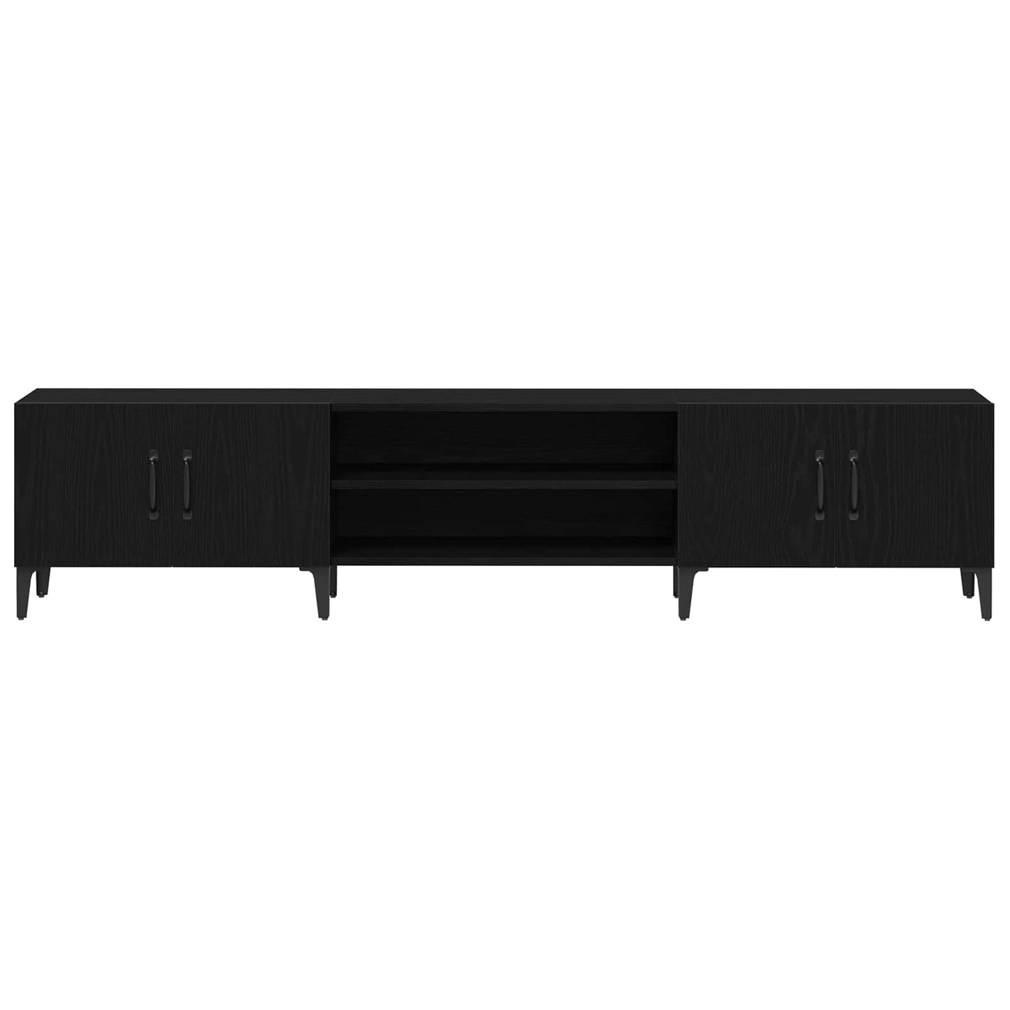 Mobile TV Rovere Nero 180 x 31,5 x 40 cm Legno multistrato