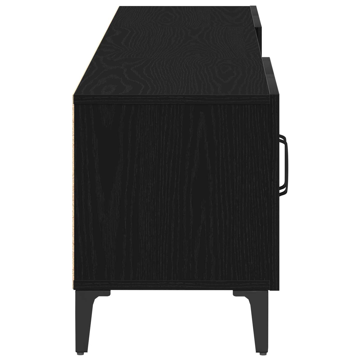 Mobile TV Rovere Nero 180 x 31,5 x 40 cm Legno multistrato