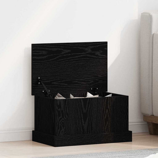 Scatola di Stoccaggio Rovere nero 50 x 30 x 28 cm