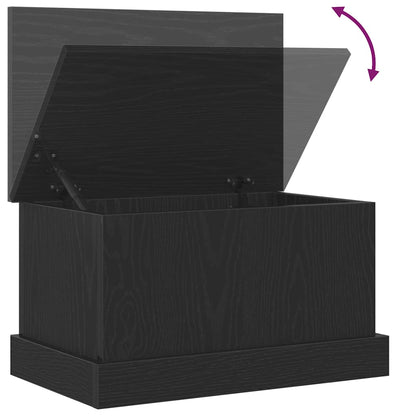 Scatola di Stoccaggio Rovere nero 50 x 30 x 28 cm