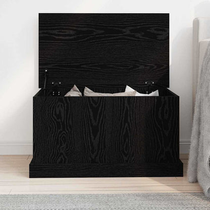 Scatola di Stoccaggio Rovere nero 70 x 40 x 28 cm