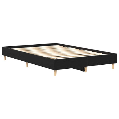 Struttura del letto Rovere Nero 203 x 123 x 25 cm | homemem39