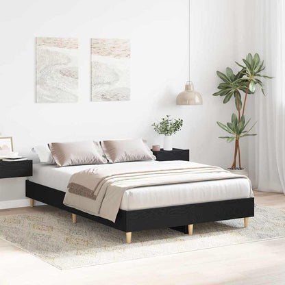 Struttura del letto Rovere Nero 193 x 143 x 25 cm | homemem39
