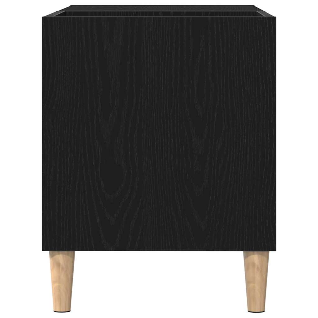 Mobile porta vinili Rovere nero 84,5 x 38 x 48 cm | homemem39