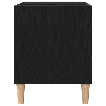 Mobile porta vinili Rovere nero 84,5 x 38 x 48 cm | homemem39