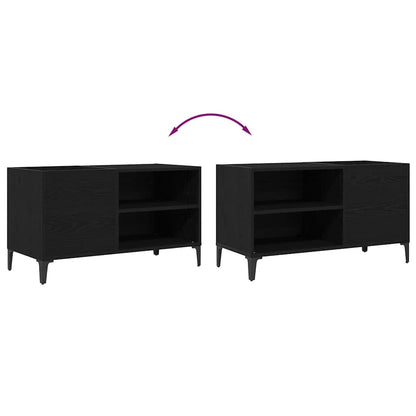 Mobile porta vinili Rovere nero 84.5 x 38 x 48 cm