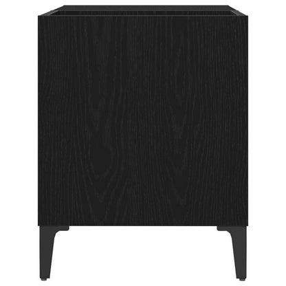 Mobile porta vinili Rovere nero 84.5 x 38 x 48 cm