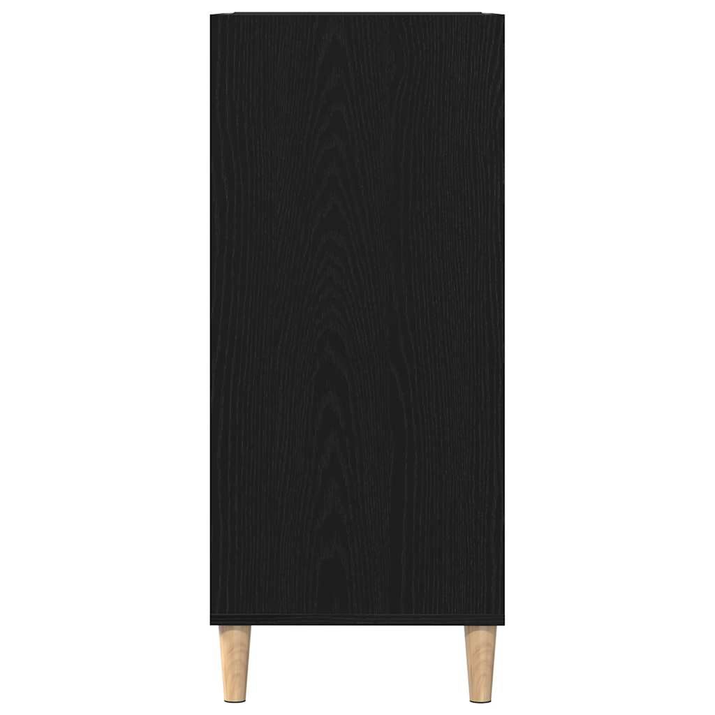 Mobile porta vinili Rovere nero 84.5 x 38 x 89 cm
