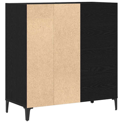 Mobile porta vinili Rovere nero 84.5 x 38 x 89 cm