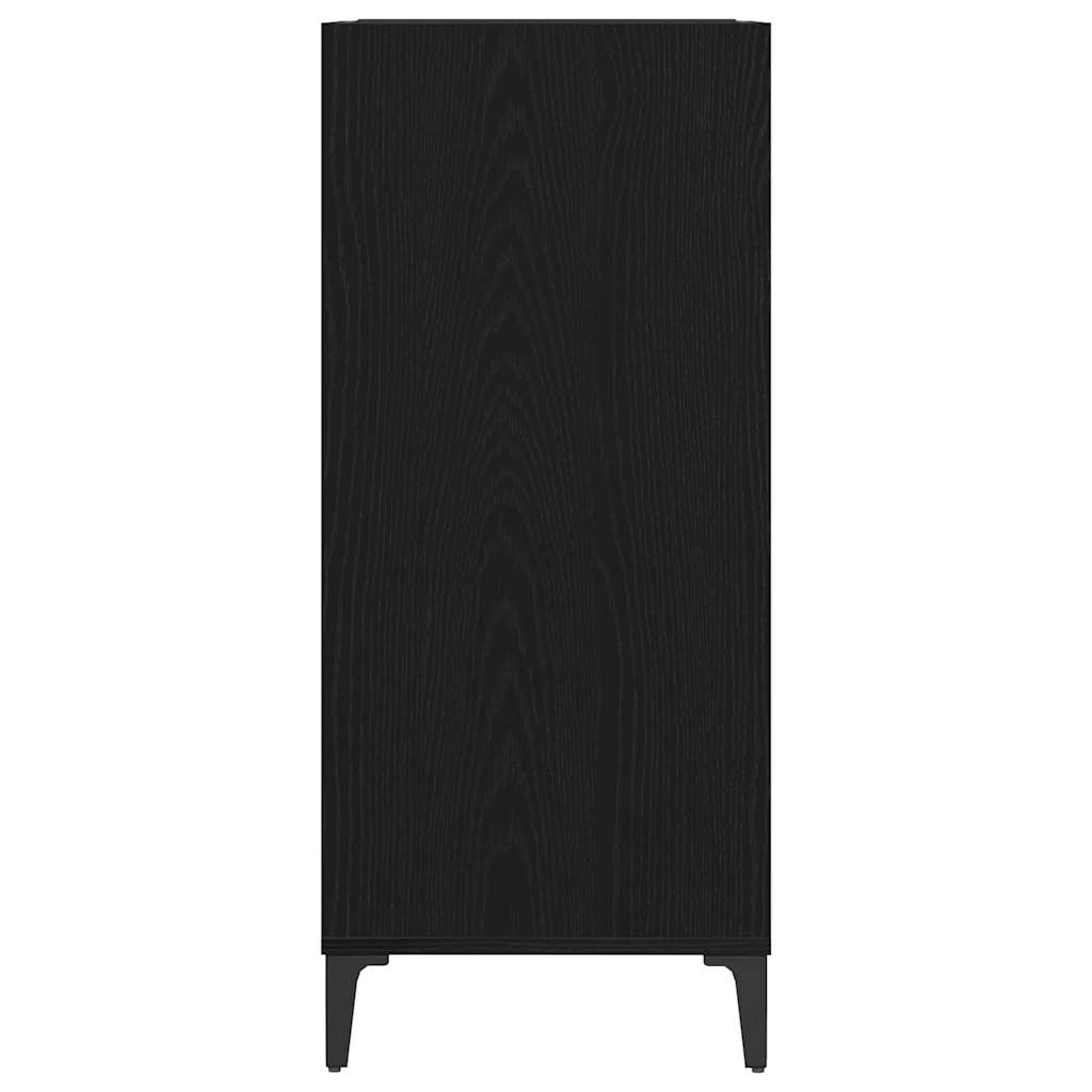 Mobile porta vinili Rovere nero 84.5 x 38 x 89 cm
