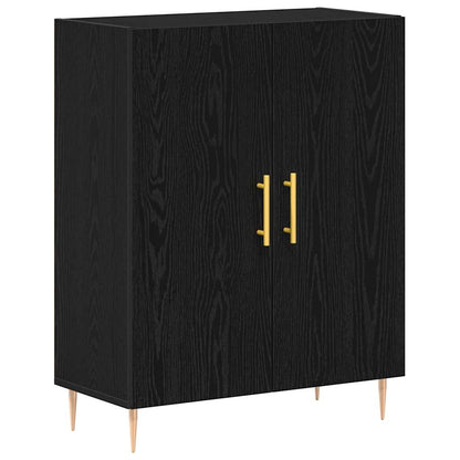 Credenza Rovere Nero 69,5 x 34 x 90 cm Legno multistrato