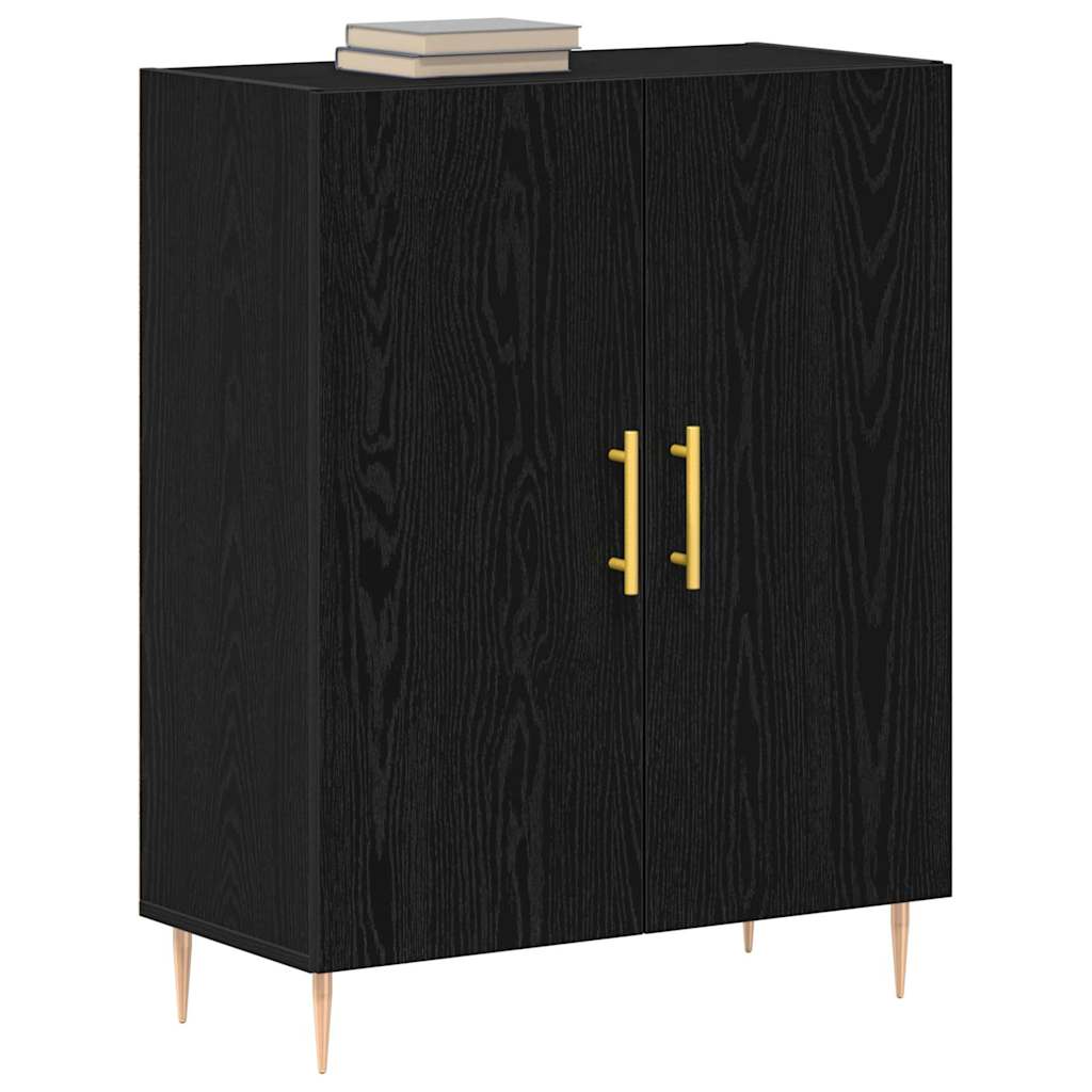 Credenza Rovere Nero 69,5 x 34 x 90 cm Legno multistrato