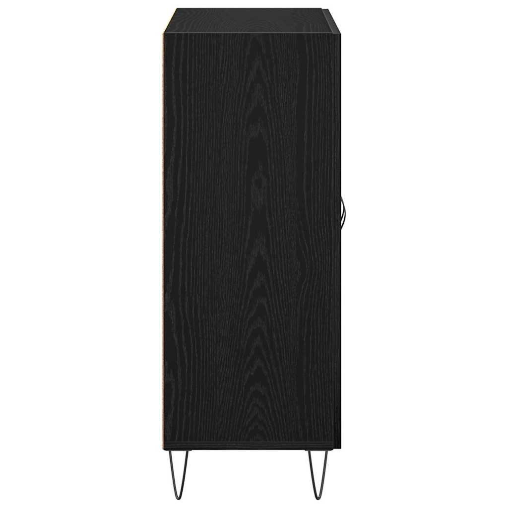 Credenza Rovere Nero 69,5 x 34 x 90 cm Legno multistrato