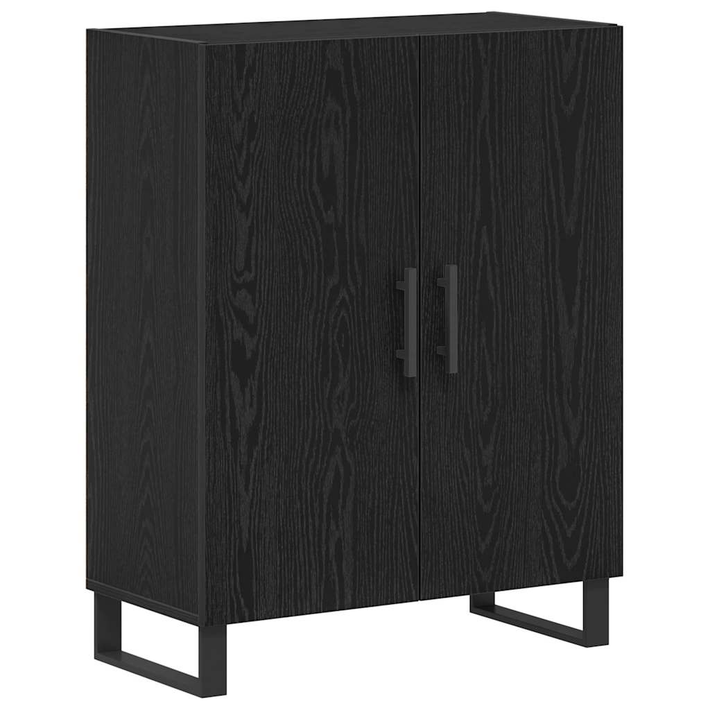 Sideboard Rovere nero 69.5 x 34 x 90 cm Legno multistrato