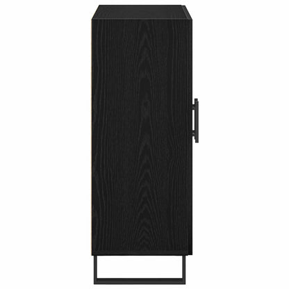 Sideboard Rovere nero 69.5 x 34 x 90 cm Legno multistrato