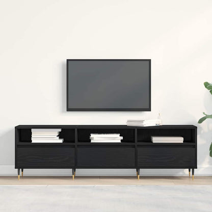 Mobile TV Rovere nero 150 x 30 x 44.5 cm Legno multistrato