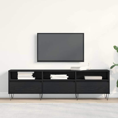 Mobile TV Rovere nero 150 x 30 x 44.5 cm Legno multistrato