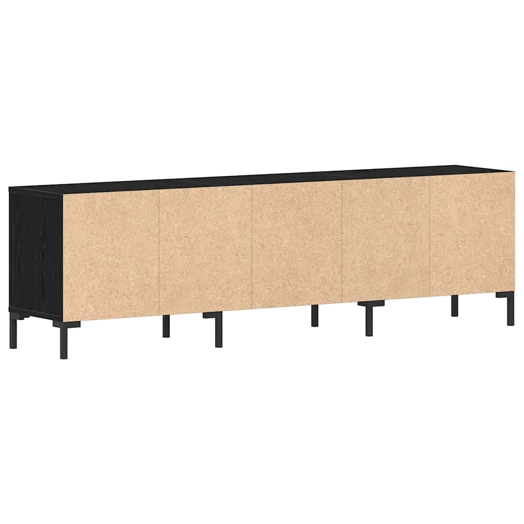 Mobile TV Rovere Nero 150 x 30 x 44,5 cm Legno multistrato