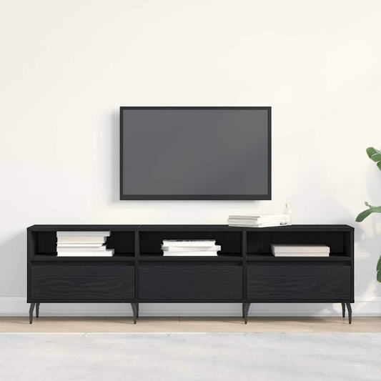 Mobile TV Rovere nero 150 x 30 x 44.5 cm Legno multistrato