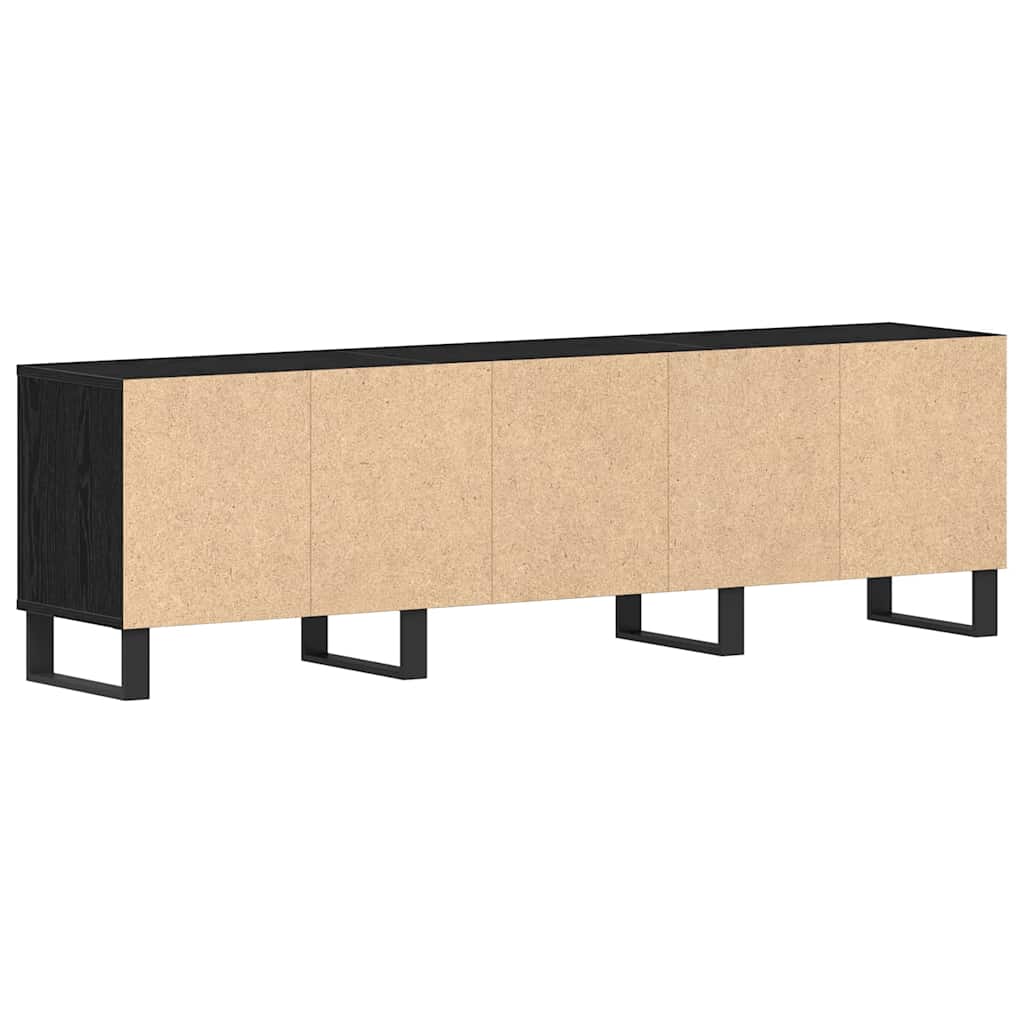 Mobile TV Rovere nero 150 x 30 x 44.5 cm Legno multistrato
