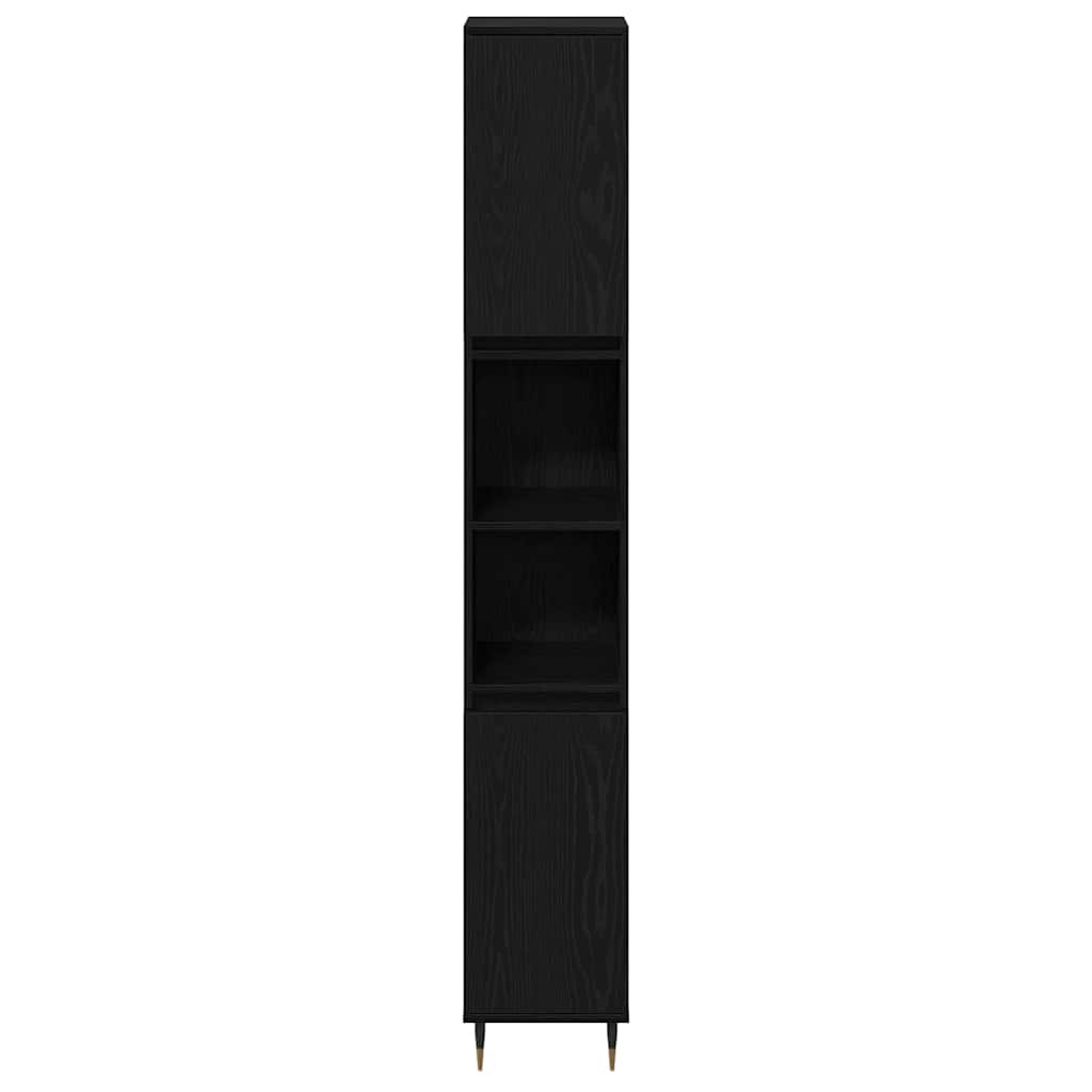 Mobile da Bagno Rovere Nero 30 x 30 x 190 cm | homemem39