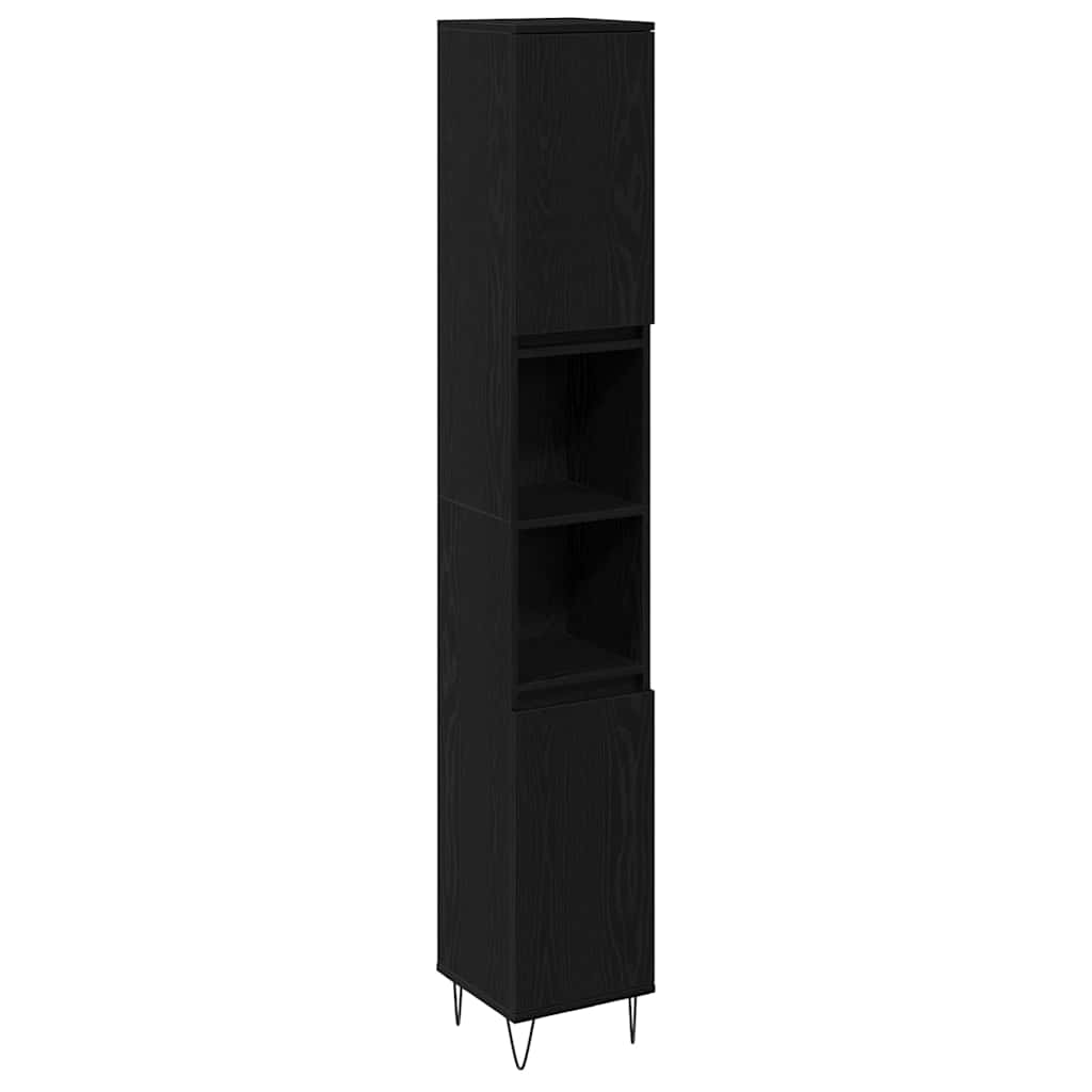 Mobile da Bagno Rovere Nero 30 x 30 x 190 cm | homemem39