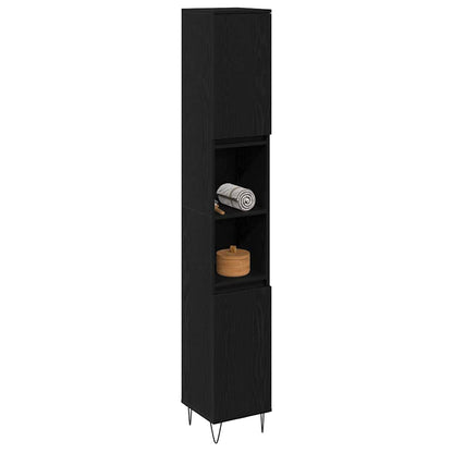 Mobile da Bagno Rovere Nero 30 x 30 x 190 cm | homemem39