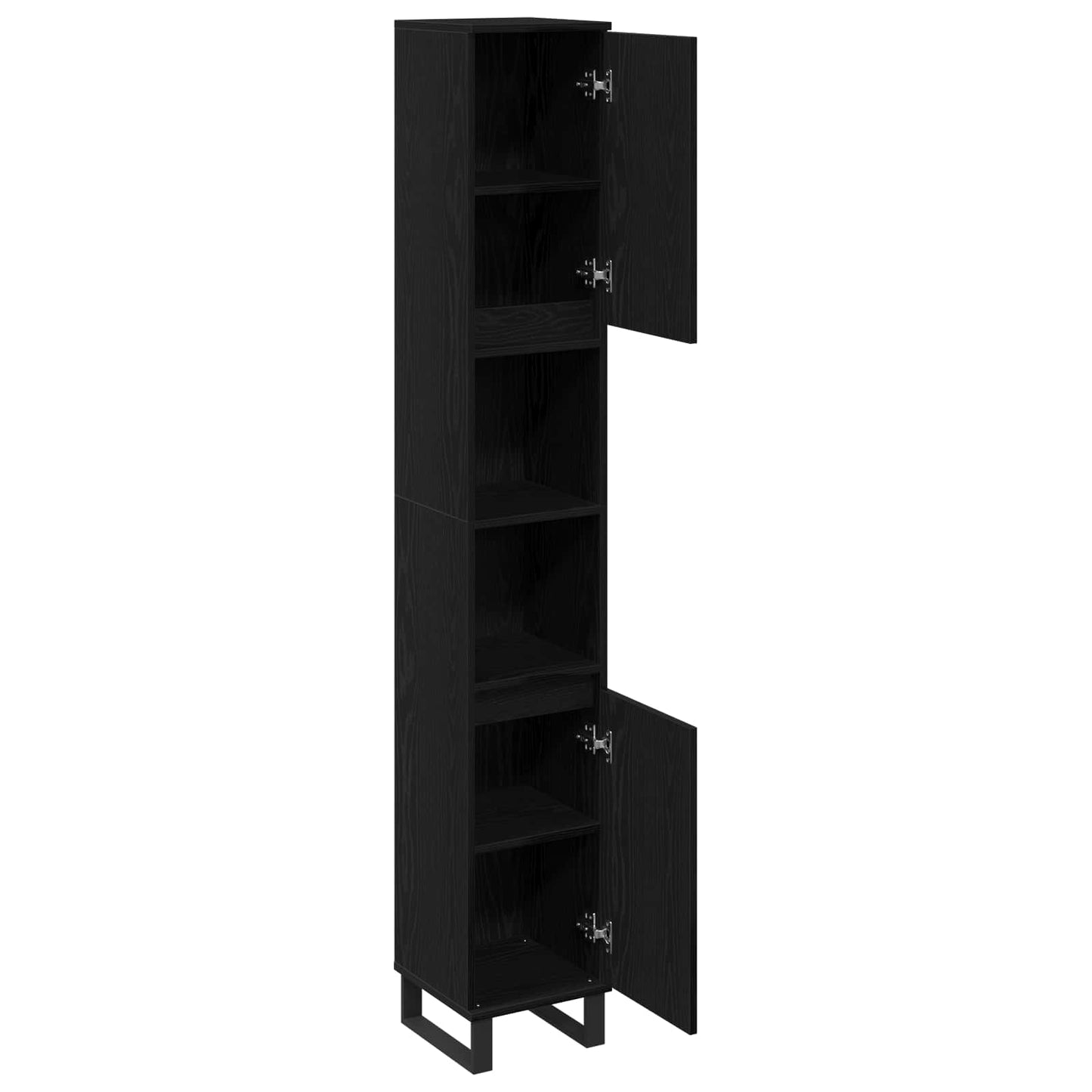 Mobile da Bagno Rovere Nero 30 x 30 x 190 cm | homemem39