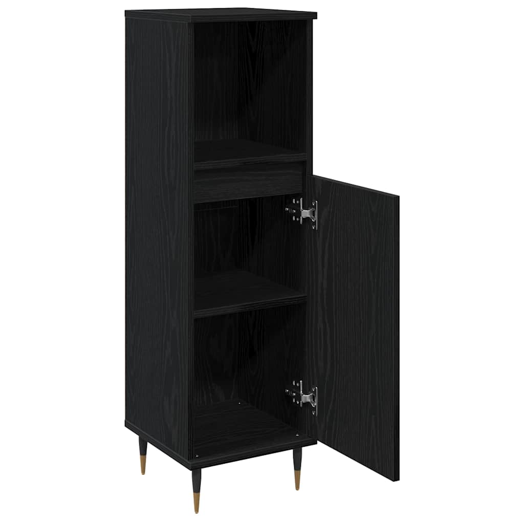 Mobile da Bagno Rovere Nero 30 x 30 x 100 cm | homemem39