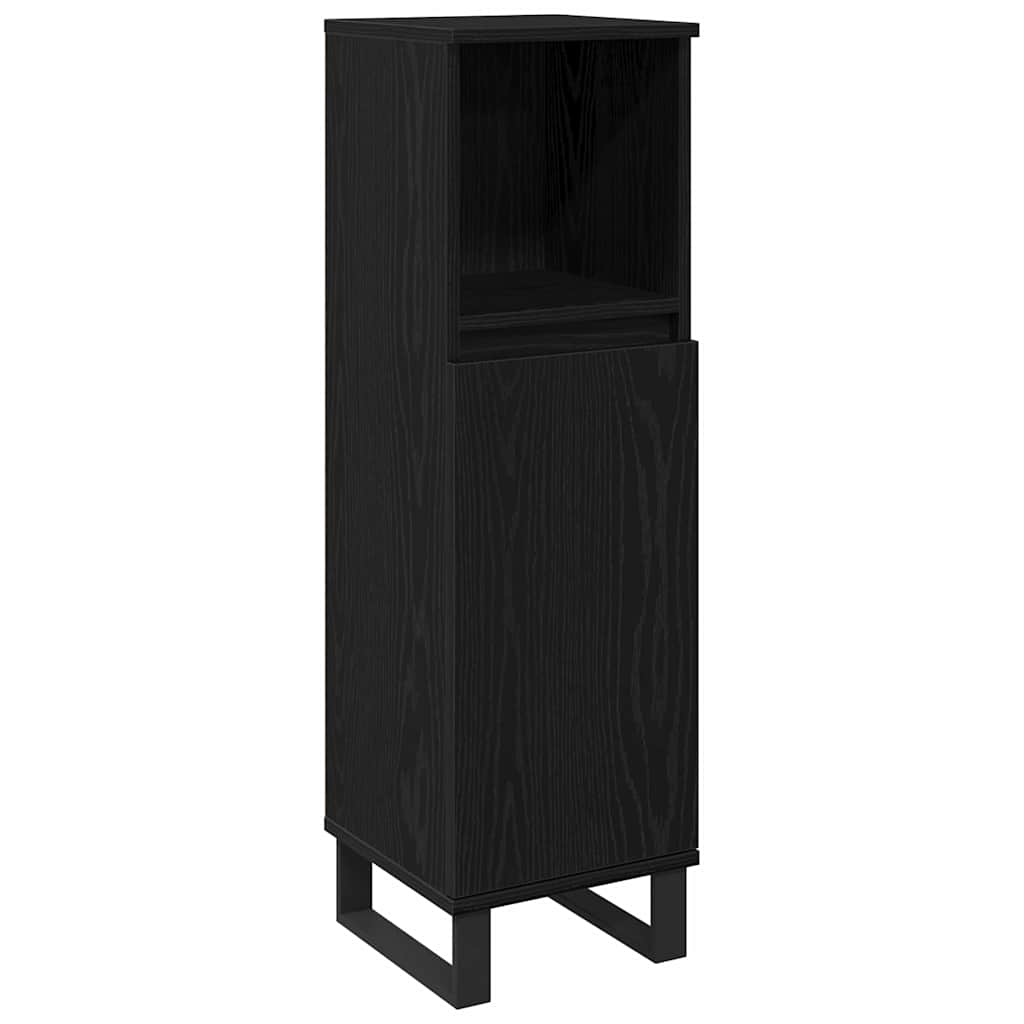 Mobile da Bagno Rovere Nero 30 x 30 x 100 cm | homemem39