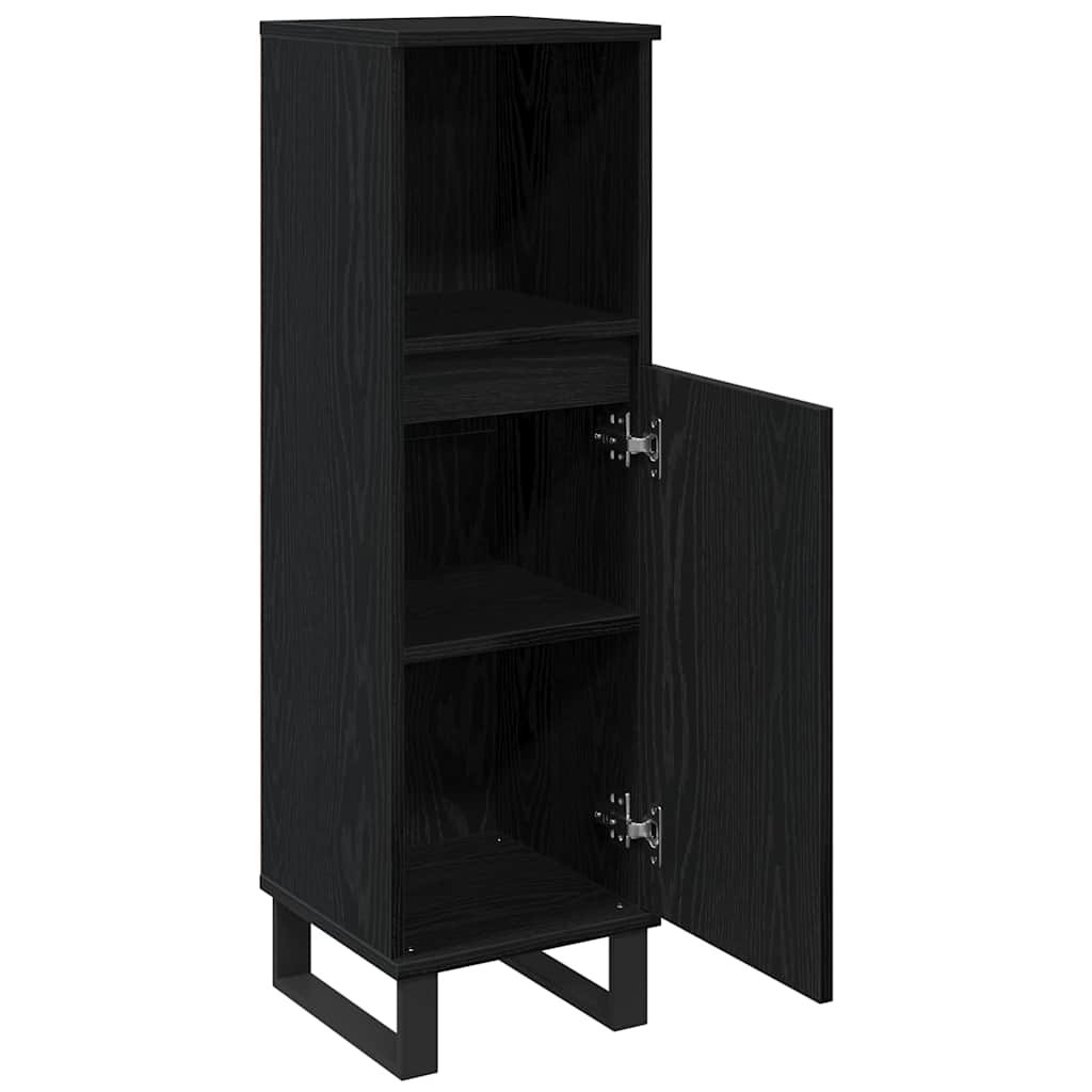 Mobile da Bagno Rovere Nero 30 x 30 x 100 cm | homemem39