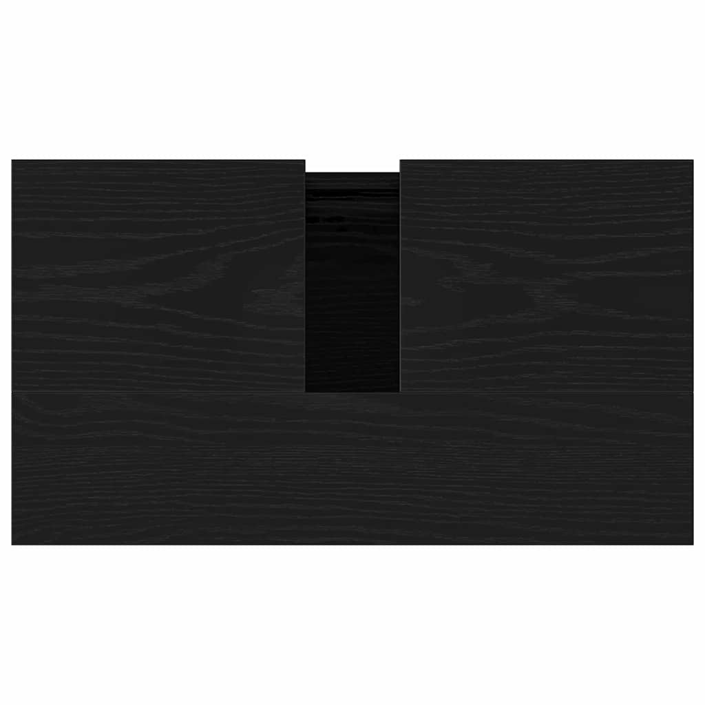 Armadio per Lavabo da Bagno Rovere Nero 58 x 33 x 60 cm | homemem39