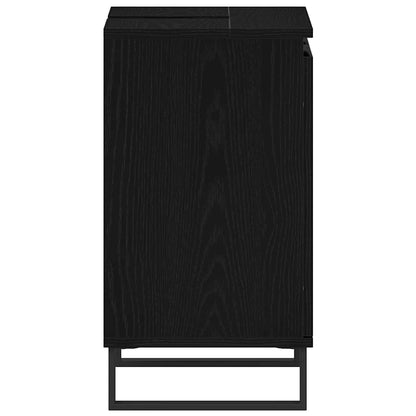Armadio per Lavabo da Bagno Rovere Nero 58 x 33 x 60 cm | homemem39