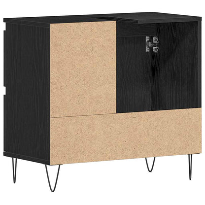 Armadio per Lavabo da Bagno Rovere Nero 65 x 33 x 60 cm | homemem39