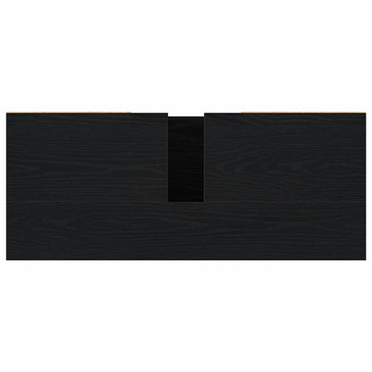 Armadio per Lavabo da Bagno Rovere Nero 80 x 33 x 60 cm | homemem39