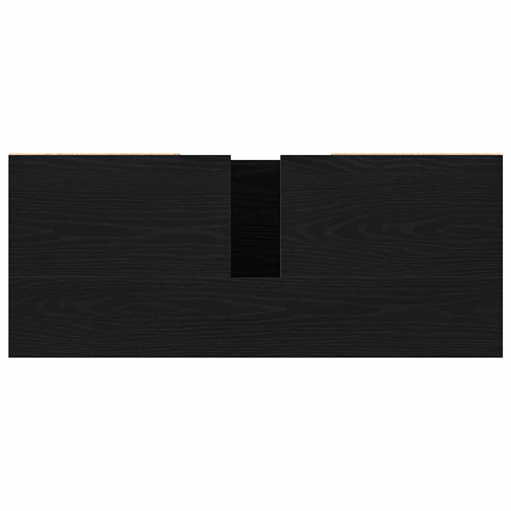 Armadio per Lavabo da Bagno Rovere Nero 80 x 33 x 60 cm | homemem39
