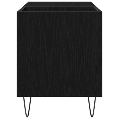 Mobile porta vinili con lo scaffale Rovere Nero 85 x 38 x 48 cm | homemem39
