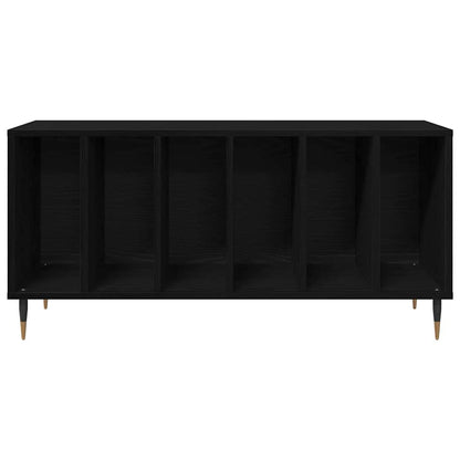 Mobile porta vinili Rovere nero 100 x 38 x 48 cm