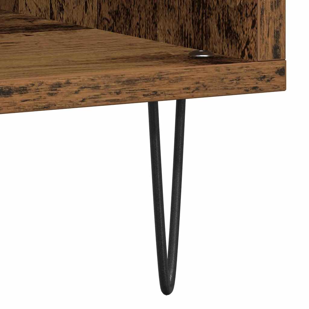 Mobile porta vinili rovere artigianale 100 x 38 x 48 cm