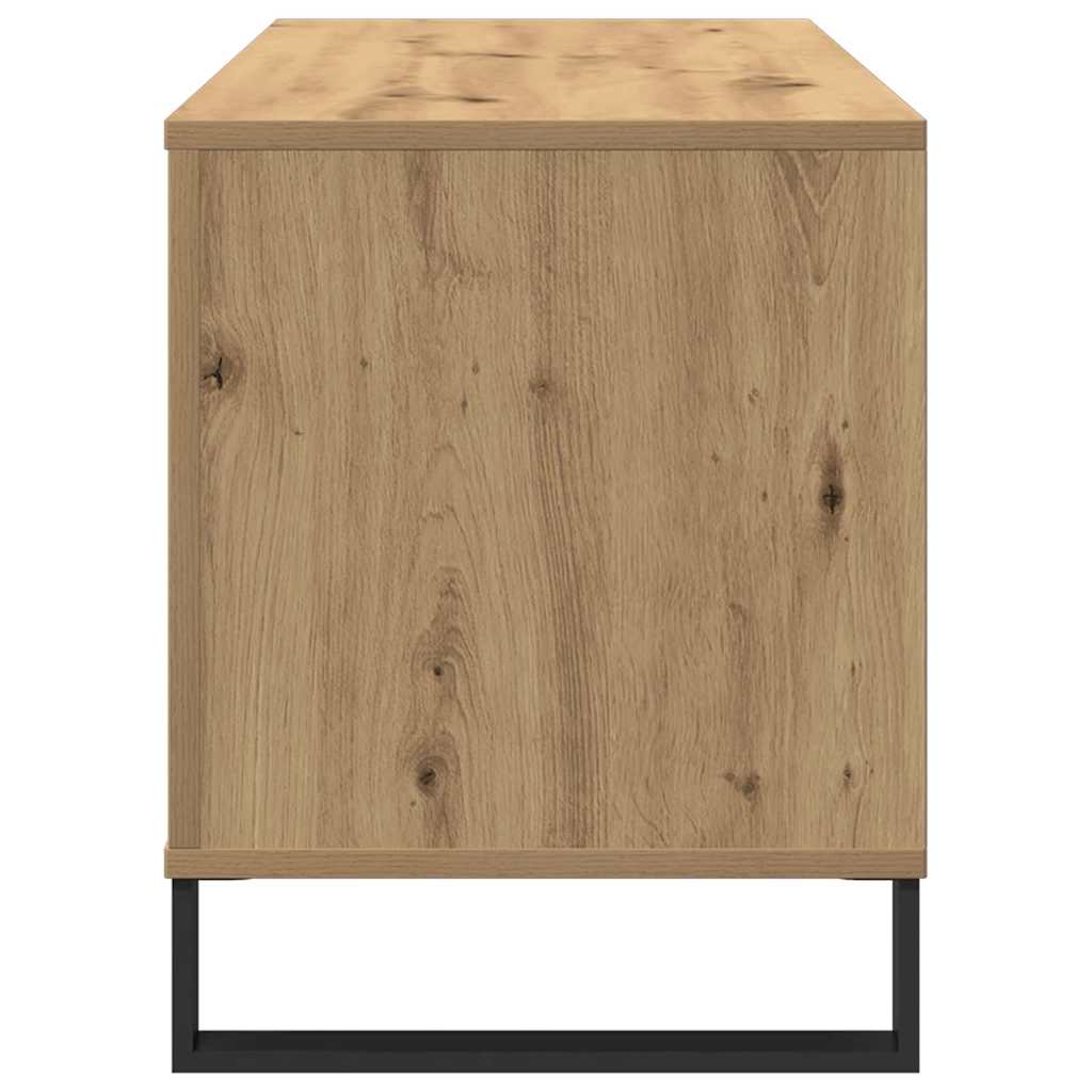 Mobile porta vinili rovere artigianale 100 x 38 x 48 cm
