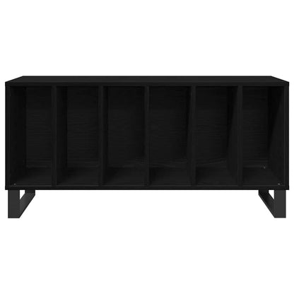 Mobile porta vinili Rovere nero 100 x 38 x 48 cm