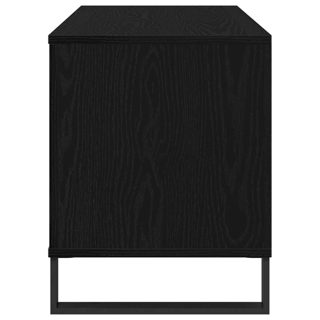 Mobile porta vinili Rovere nero 100 x 38 x 48 cm