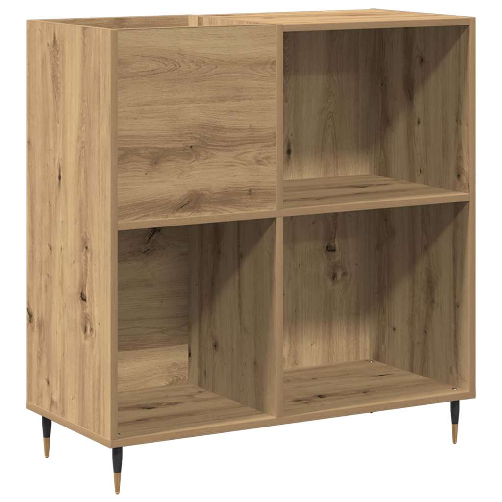 Mobile porta vinili rovere artigianale 85 x 38 x 89 cm | homemem39