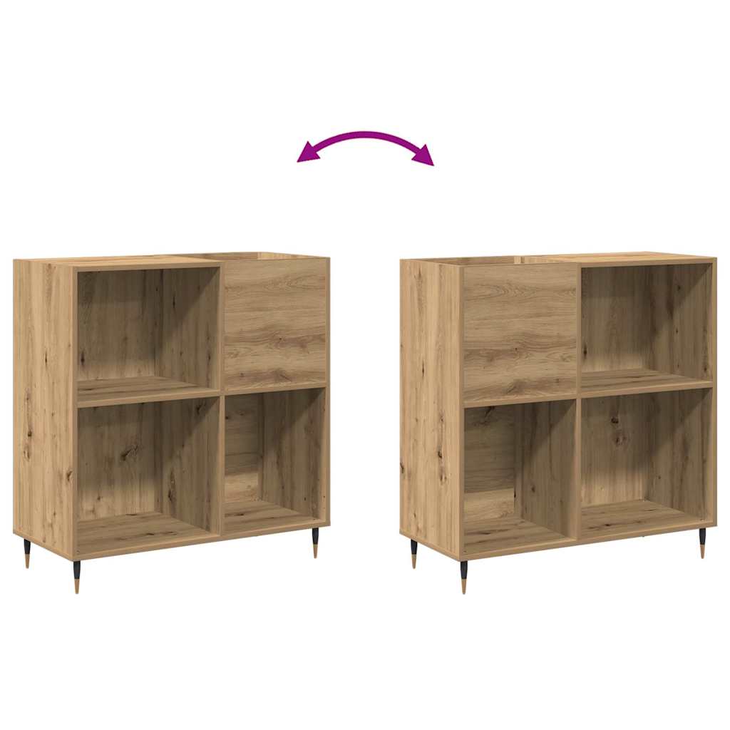 Mobile porta vinili rovere artigianale 85 x 38 x 89 cm | homemem39