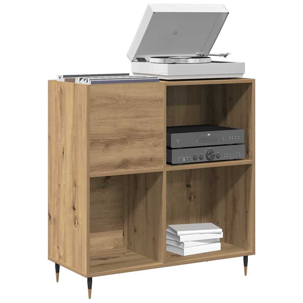 Mobile porta vinili rovere artigianale 85 x 38 x 89 cm | homemem39