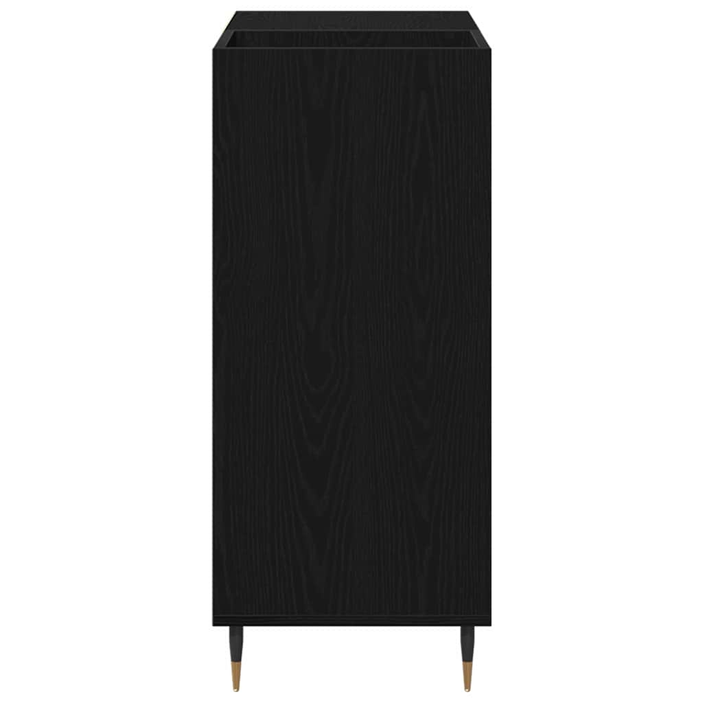 Mobile porta vinili con lo scaffale Rovere Nero 85 x 38 x 89 cm | homemem39