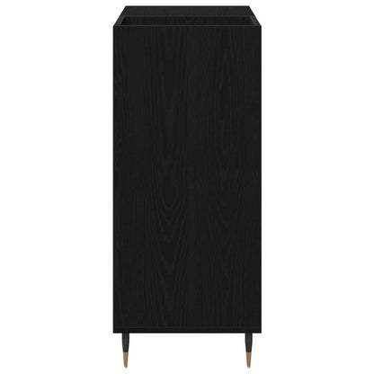 Mobile porta vinili con lo scaffale Rovere Nero 85 x 38 x 89 cm | homemem39