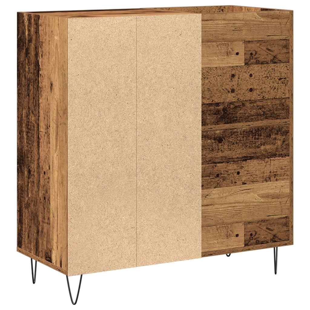 Mobile porta vinili rovere artigianale 85 x 38 x 89 cm