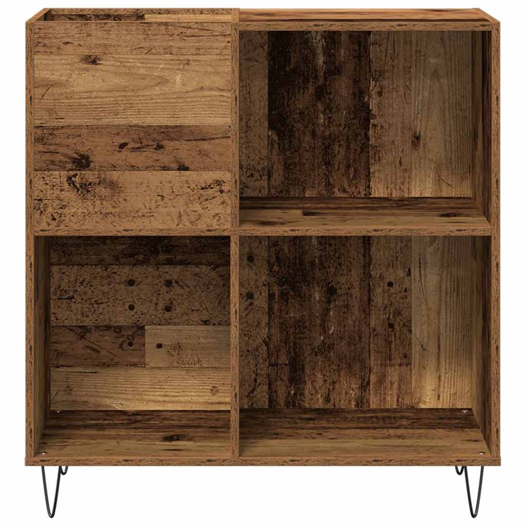 Mobile porta vinili rovere artigianale 85 x 38 x 89 cm