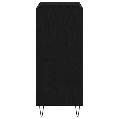 Mobile porta vinili con lo scaffale Rovere Nero 85 x 38 x 89 cm | homemem39